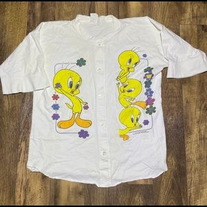 Vintage 90s Tweety Bird baseball jersey